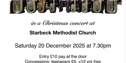 Wetherby Silver Band in a Christmas concert at Starbeck Methodist Church, Harrogate