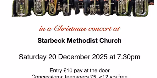 Wetherby Silver Band in a Christmas concert at Starbeck Methodist Church, Harrogate