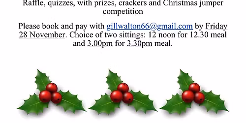 The Orlingbury Lunch Club, Christmas Lunch
