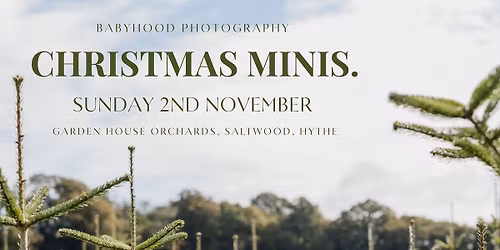 Christmas Mini Shoots \u2013 Sunday 2nd November (\u00a385 \/ \u00a325 deposit to book)