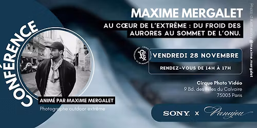 CONF\u00c9RENCE \/\/ SONY X MAXIME MERGALET \/\/ VENDREDI 28 NOVEMBRE