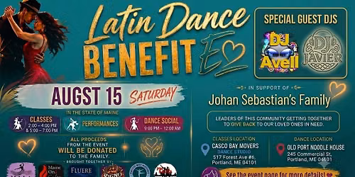 Maine Latin Dance Benefit for Johan Sebastian\u2019s Family