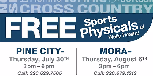 FREE Sports Physicals at Welia Health Mora
