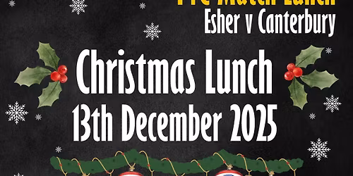 Pre Match Lunch - Christmas Lunch
