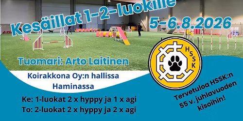 HSSK:n "Kes\u00e4illat" virallinen agilitykilpailu 1-2-luokille