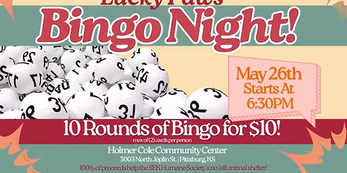 Lucky Paws Bingo Night