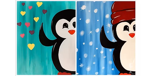 Family Fun - Penguins - Paint and Sip in San Antonio | Classpop!\u2122