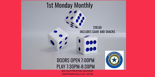 Monthly Bunco Monday June st