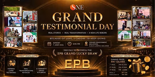 SNE GRAND TESTIMONIAL DAY \/ SNE \u5e74\u5ea6\u5927\u578b\u89c1\u8bc1\u4f1a