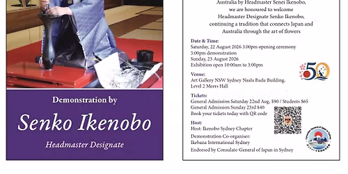Ikenobo Sydney Chapter 30th Anniversary Ikebana Exhibition
