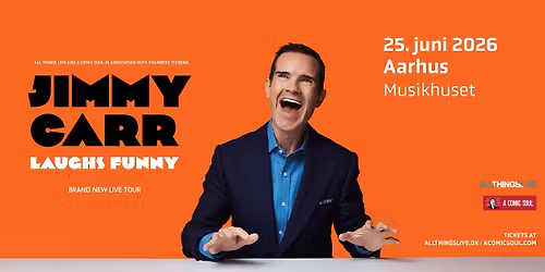 Jimmy Carr - 25. juni - Musikhuset (venteliste)
