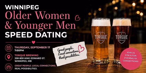 Winnipeg Older Women & Younger Men Speed Dating