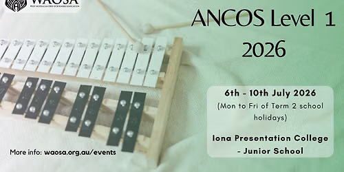 ANCOS Orff Level 1 Course - PERTH