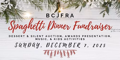Spaghetti Dinner Fundraiser | BCJFRA
