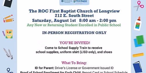 Buckner Longview 2026 School Supply Train