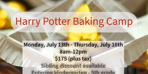 Harry Potter Baking Camp