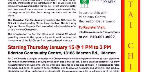 Introduction to Tai Chi Class \/ Open House 