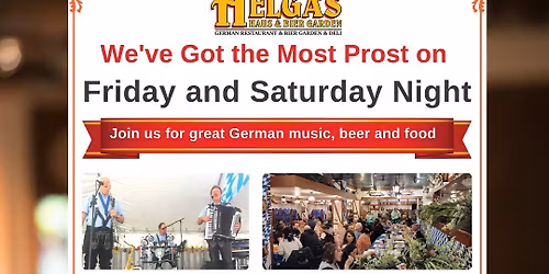 German Band Nights: Friday & Saturday, May 29 and 30