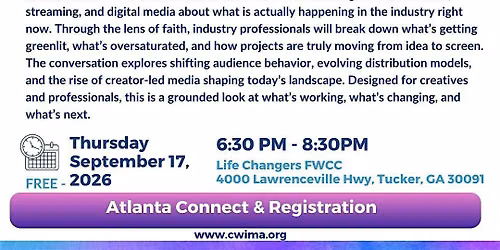 ATL Christian Women In Media: Script to Screen: State of the Industry.