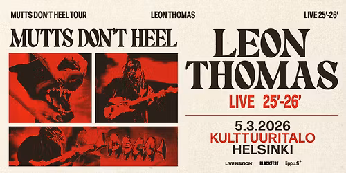 Leon Thomas (US): Mutts Don't Heel Tour, Kulttuuritalo, Helsinki 5.3.2026