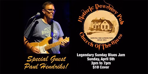Paul Hendriks returns as our Special Guest at next Sunday's Legendary Jam!