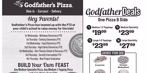 Century Elementary Godfather's Pizza Night- November 2025