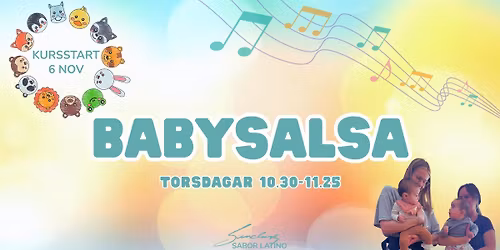 Babysalsa p\u00e5 Sinclairs Sabor Latino - Kursstart 6\/11!