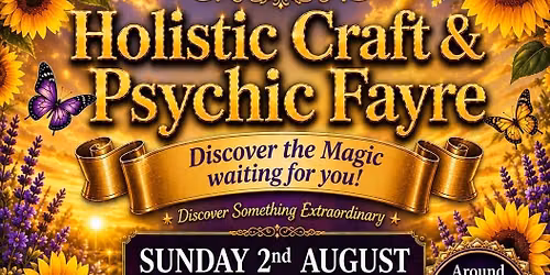 HOLISTIC, CRAFT & PSYCHIC FAYRE - 2ND AUGUST 2026