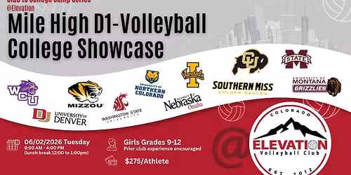 Mile High D1 College Volleyball Showcase Camp