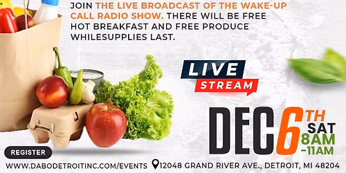 Free Food Distribution LIVE on The Wake-Up Call