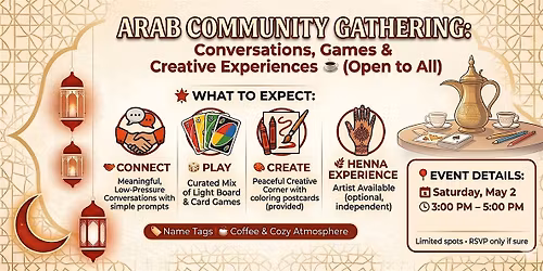 Arab Circle: Coffee, Connect & Create | Chicago