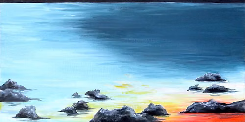 Paint and Wine Night in Auckland - Rangitoto Sunrise