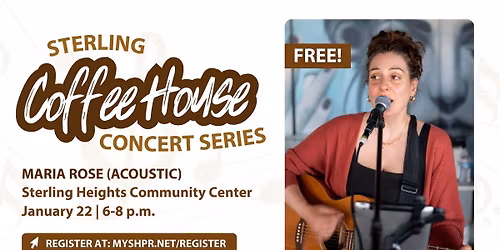 Sterling Coffeehouse presents Maria Rose
