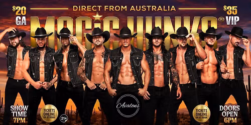 Oct 1st: York, PA- MAGIC HUNKS\u00ae AUSTRALIAN TAKEOVER at Avalons