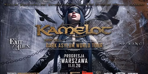 KAMELOT + Exit Eden, Temperance \/ 11.11.2026 \/ Progresja, Warszawa