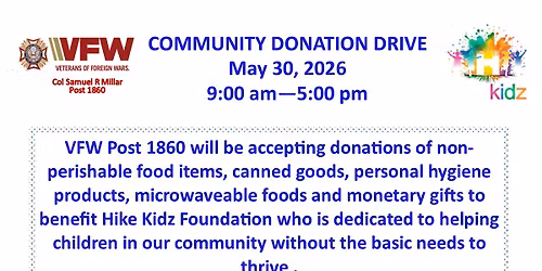 VFW Post 1860 Food Drive