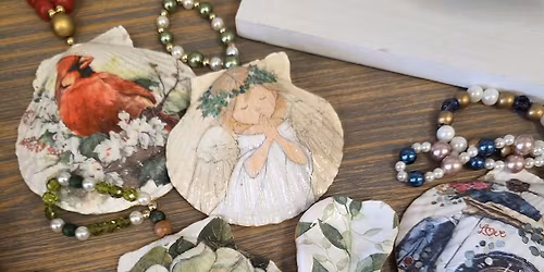 Oyster Shell Bottle Stopper and Shell Hanger $45