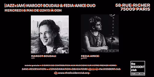 [JAZZ+JAM] Margot Boudali & Fedia Amice duo