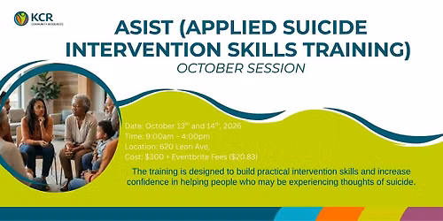 ASIST (Applied Suicide Intervention Skills Training) OCTOBER SESSION