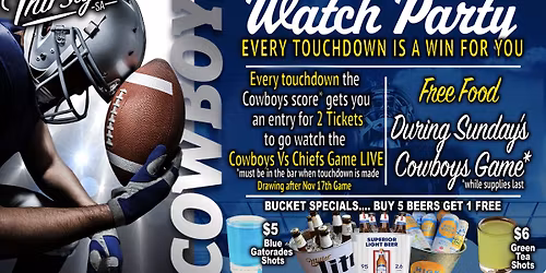 Win Cowboys tickets by watching the Game with us PLUS STEAK NIGHT