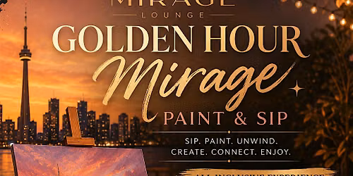 Golden Hour Mirage: Paint&Sip