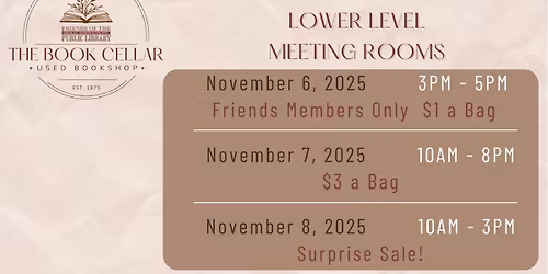 Fall Friends of the Library Used Book Sale