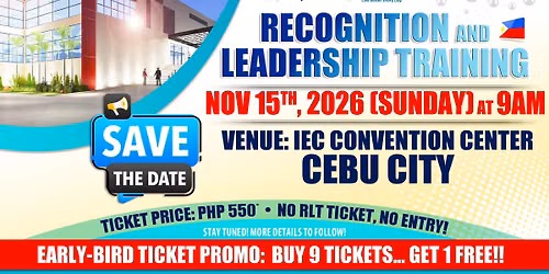 RECOGNITION & LEADERSHIP TRAINING - NOVEMBER 15, 2026