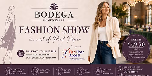 Brasserie Blanc Fashion Show for Pied Piper 