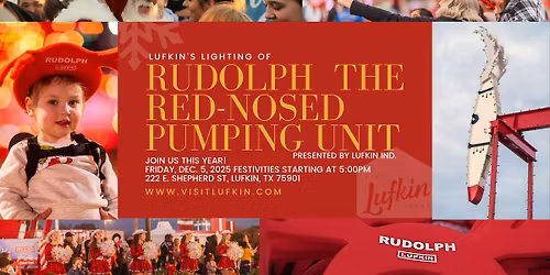 Lufkin's Lighting of Rudolph the Red-Nosed Pumping Unit