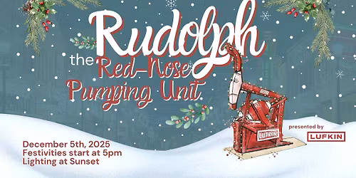 Lufkin's Lighting of Rudolph the Red-Nosed Pumping Unit