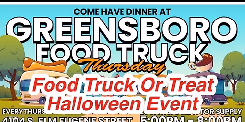 Food Truck Or Treat Halloween At Greensboro Food Truck Thursday