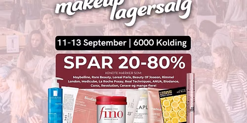 MAKEUP LAGERSALG I KOLDING - SPAR OP TIL 80% \ud83d\udc84