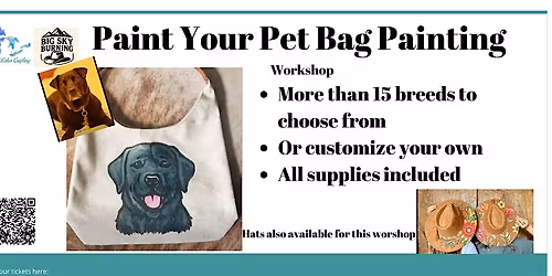 Alpena paint your pet on a vegan suede bag @ Art in the Loft