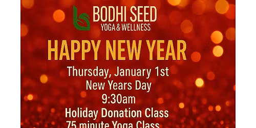 New Years Holiday Donation Yoga Class